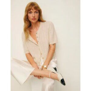 Reformation Claire Cashmere Cardigan Sugar Size XS